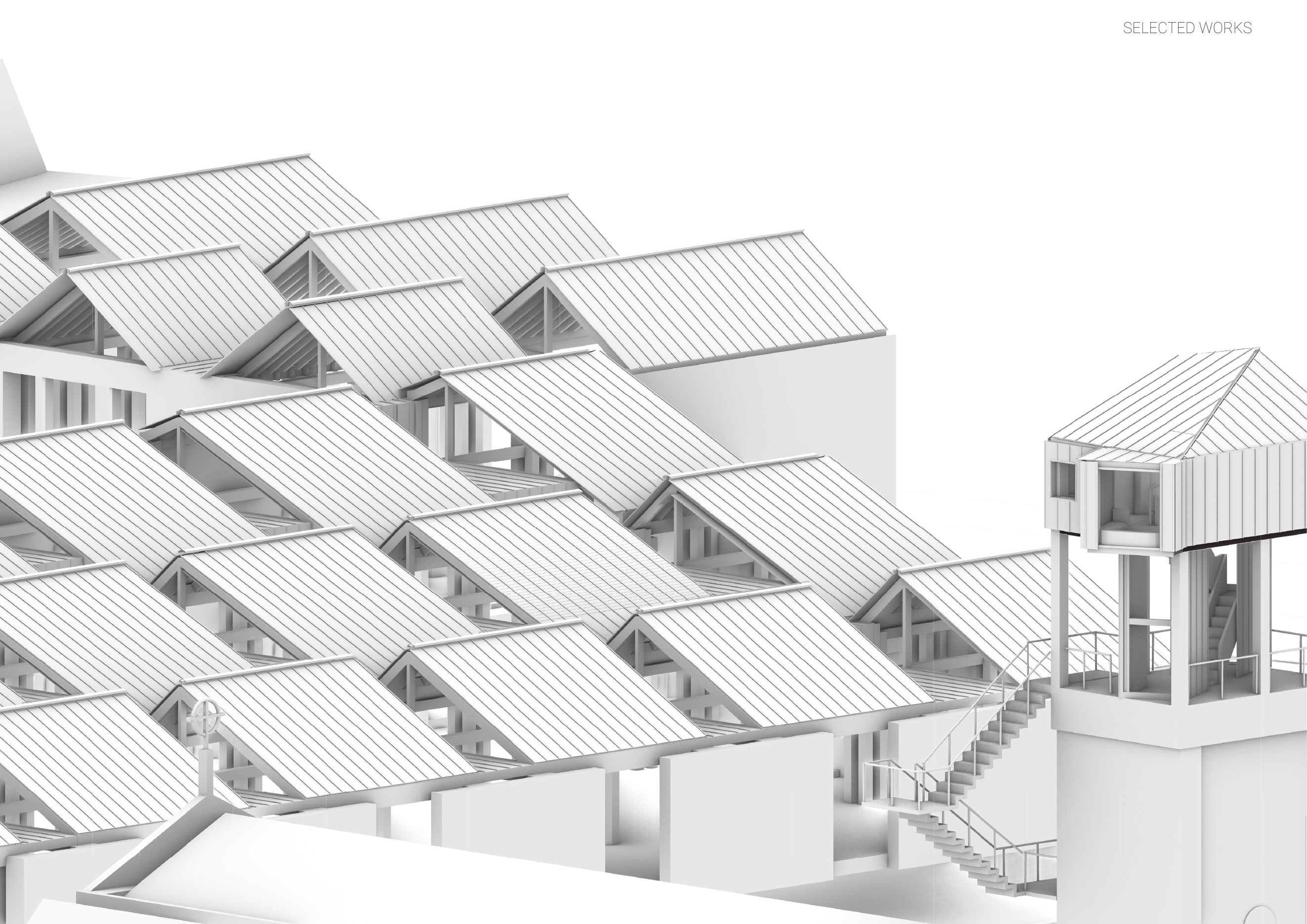 Architecture Centre, Oxford — massing white