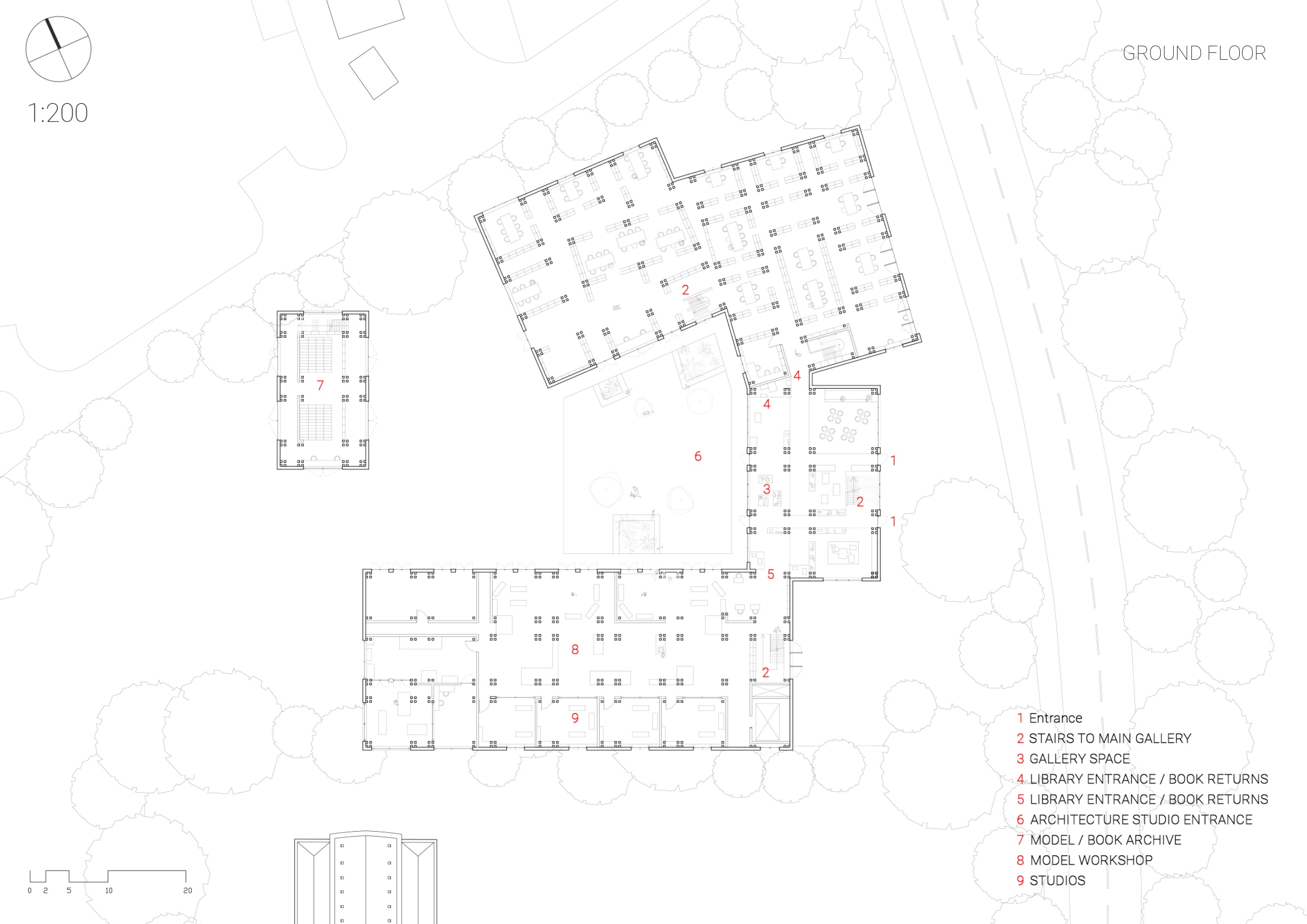 Architecture Centre, Oxford — ground floor plan
