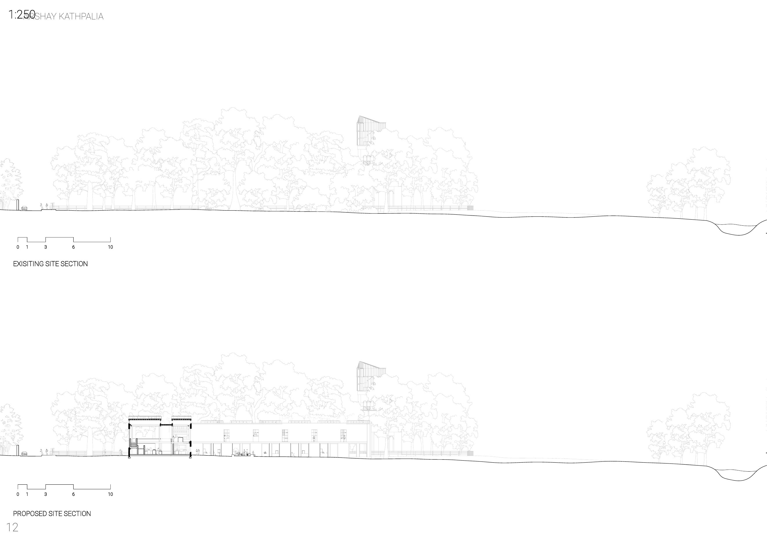 Architecture Centre, Oxford — site sections