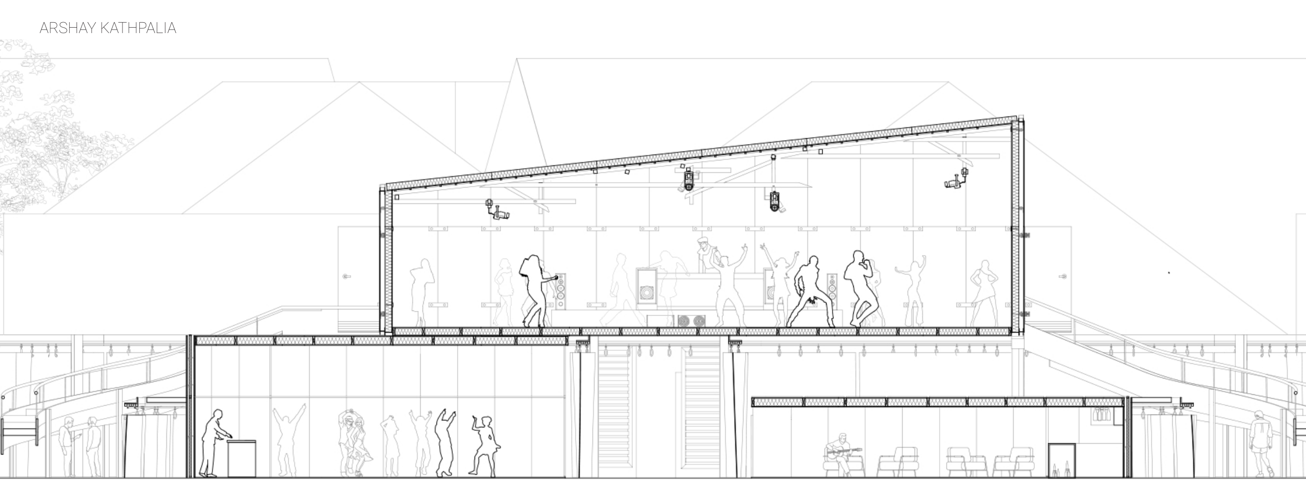 Pop-Up Night Club — long section