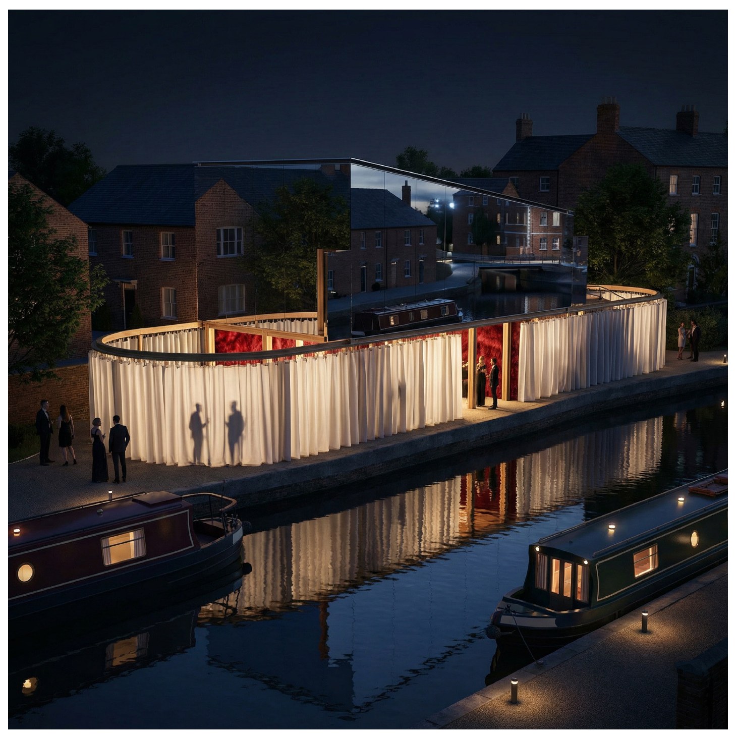 Pop-Up Night Club — canal night render