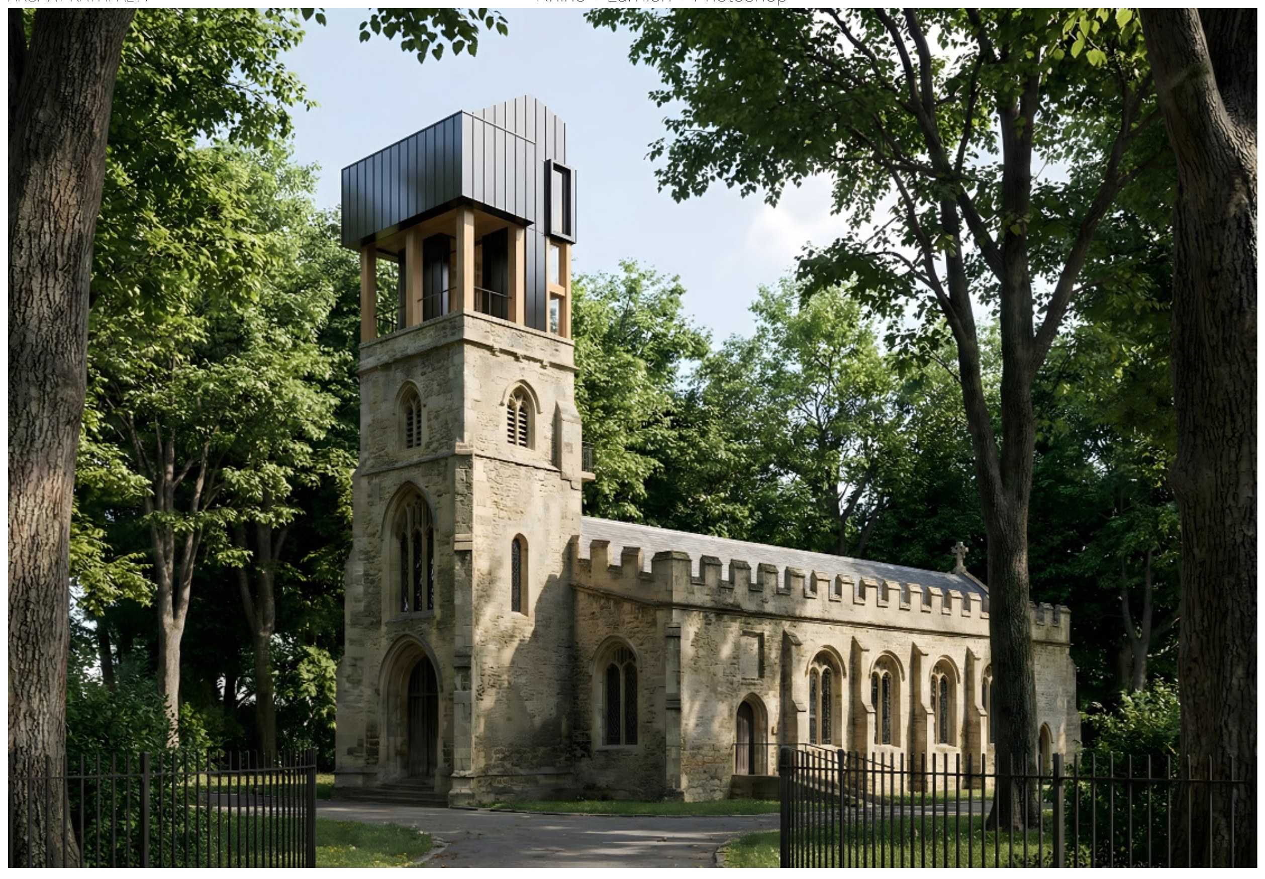 Podcast Studio — church render